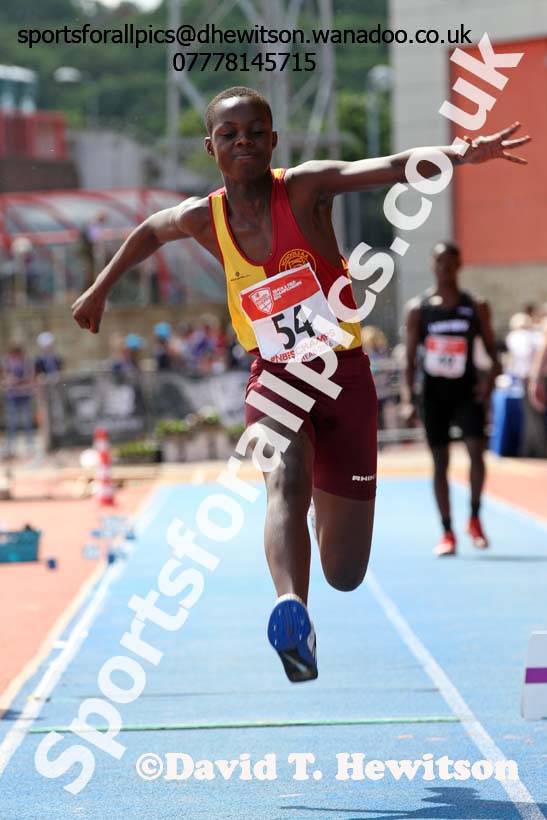 Junior boys triple jump, English Schools Track and Field. Photo: David T. Hewitson/Sports for All Pics